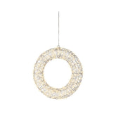 Lumineo Micro-Led Metal Wreath 7 x 38 x 38cm - Silver/Warm White